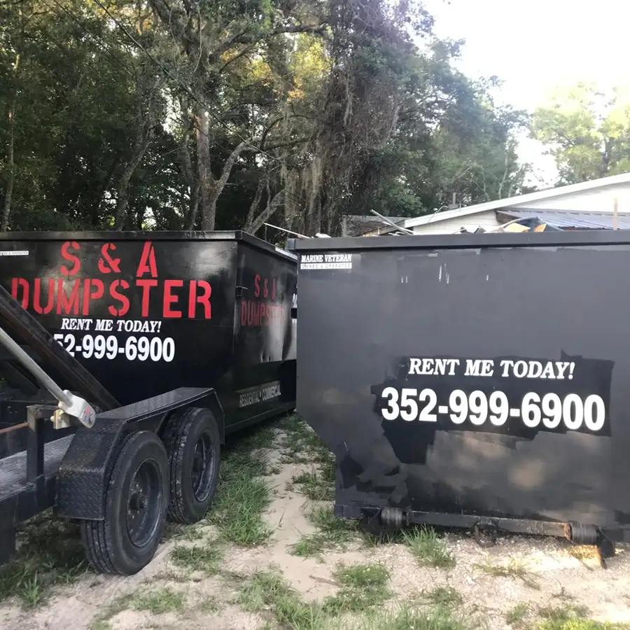 Construction debris dumpster rental in Hudson Florida